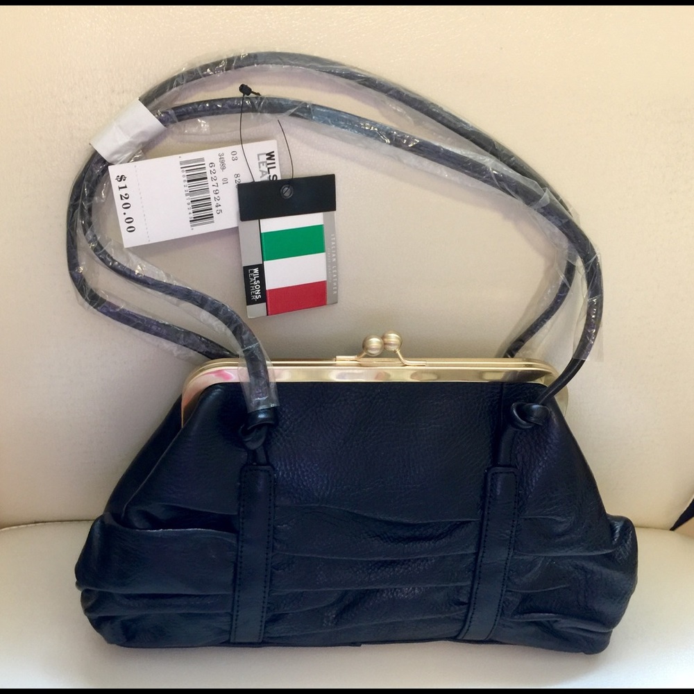 Italian Leather pocketbook clutch bag